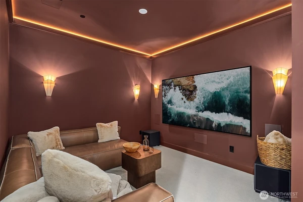 The theatre room.