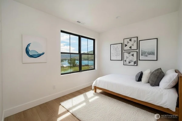 Virtually Staged Bedroom with a WATER VIEW